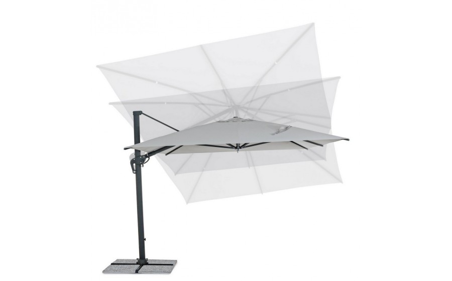 BIZZOTTO parasol ogrodowy INES jasny  szary