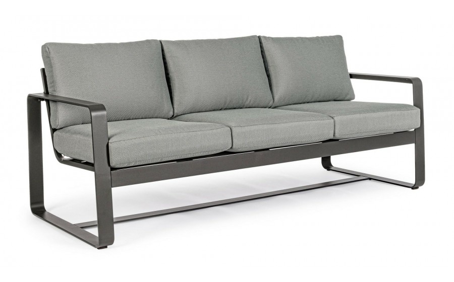 BIZZOTTO sofa 3-osobowa ogrodowa  MERRIGAN szara