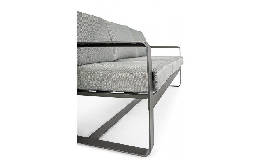 BIZZOTTO sofa 3-osobowa ogrodowa  MERRIGAN szara