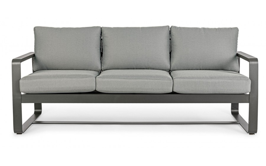BIZZOTTO sofa 3-osobowa ogrodowa  MERRIGAN szara
