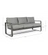 BIZZOTTO sofa 3-osobowa ogrodowa  MERRIGAN szara