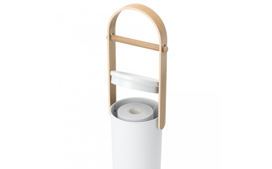 UMBRA stojak na papier toaletowy BELLWOOD biały/naturalny