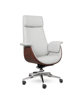 Fotel biurowy ADMIRAL szary ekoskóra regulowany obrotowy