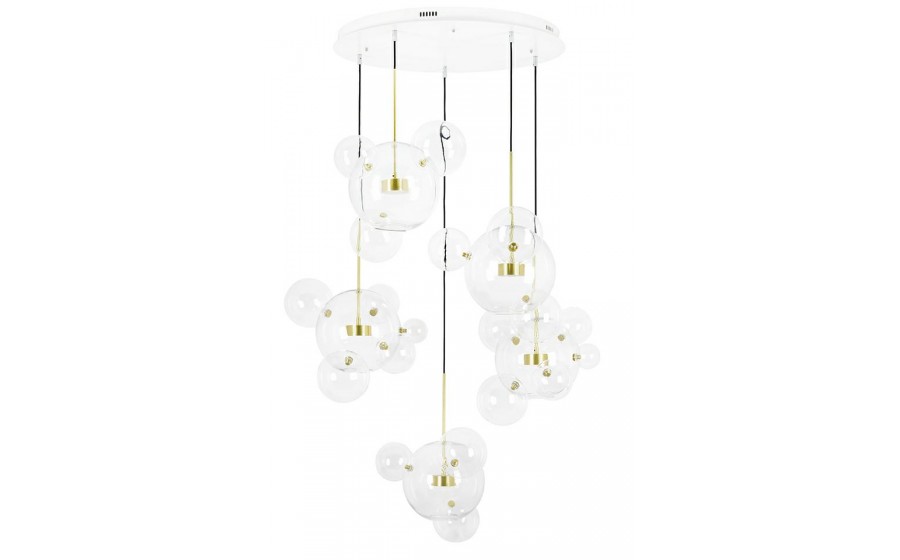 MOOSEE lampa wisząca CAPRI DISC 5 LED złota