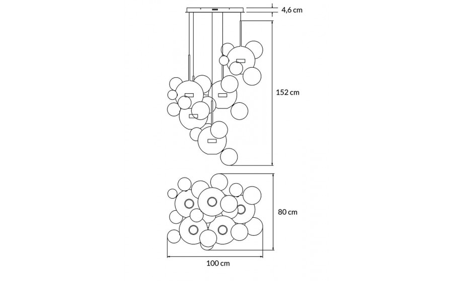 MOOSEE lampa wisząca CAPRI DISC 5 LED złota