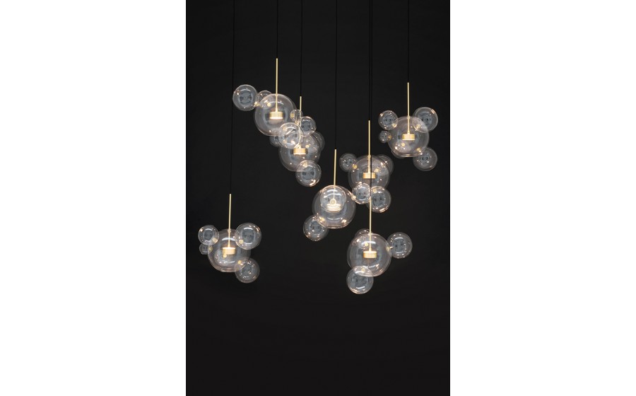 MOOSEE lampa wisząca CAPRI LINE 7 LED złota