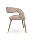 MaMaison krzesło IRIS beżowe, tkanina szenilowa Davis Cremona 14, ergonomiczne krzesło IRIS, eleganckie krzesło do jadalni,