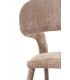 MaMaison krzesło IRIS beżowe, tkanina szenilowa Davis Cremona 14, ergonomiczne krzesło IRIS, eleganckie krzesło do jadalni,