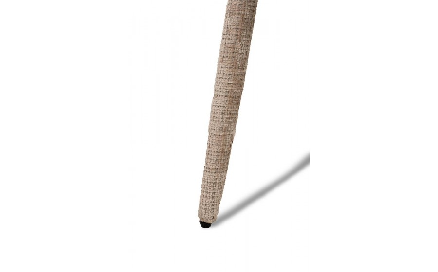 MaMaison krzesło IRIS beżowe, tkanina szenilowa Davis Cremona 14, ergonomiczne krzesło IRIS, eleganckie krzesło do jadalni,