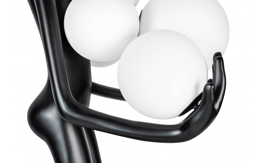 MOOSEE lampa podłogowa HUMAN PREMIUM -  włókno szklane, szkło