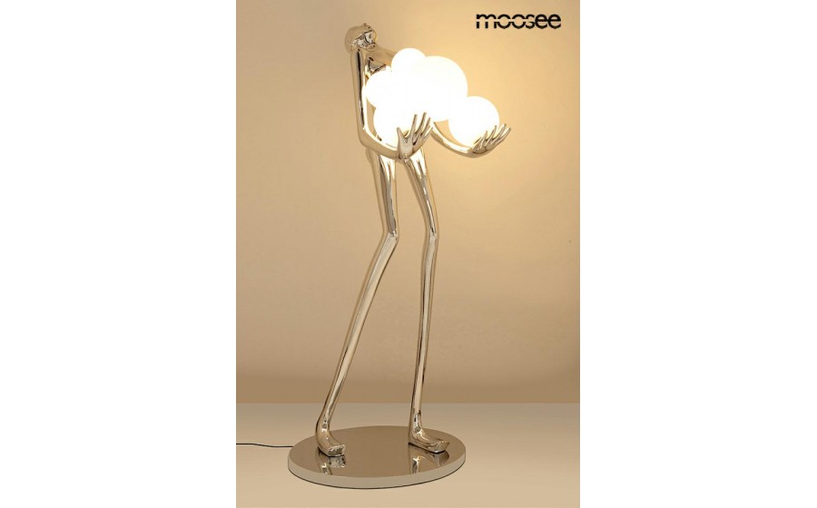 MOOSEE lampa podłogowa HUMAN SILVER  PREMIUM