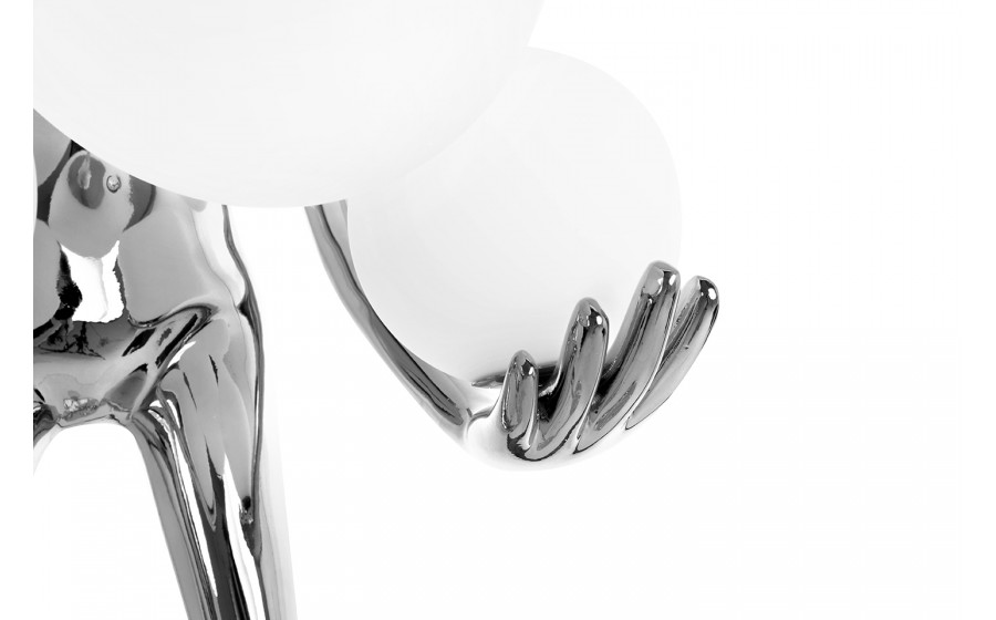 MOOSEE lampa podłogowa HUMAN SILVER  PREMIUM