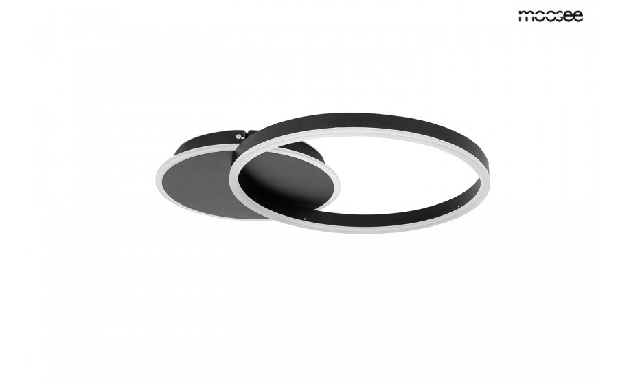 MOOSEE lampa sufitowa / plafon RINGS 2 czarna