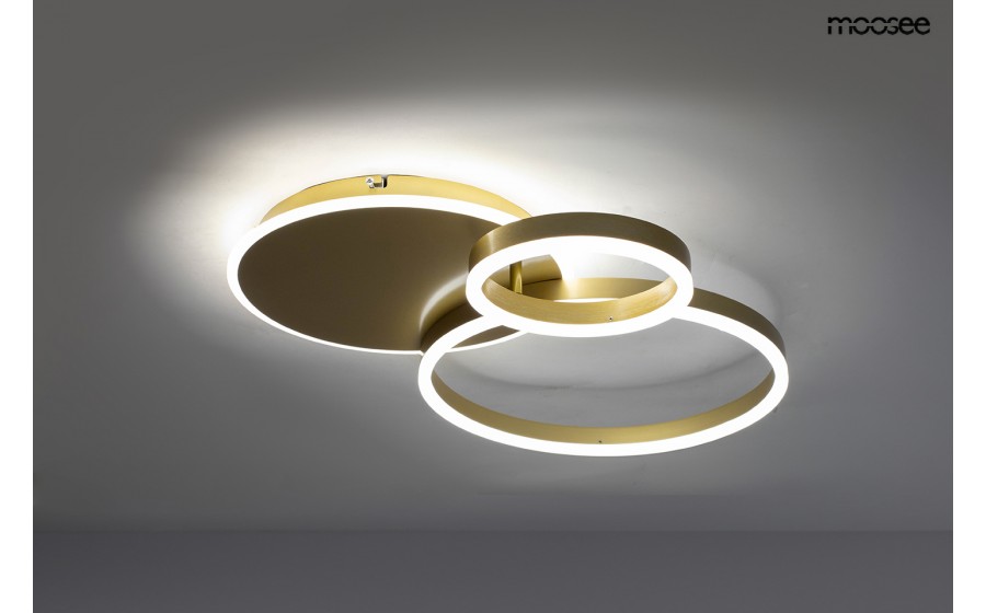 MOOSEE lampa sufitowa / plafon RINGS 3 złota