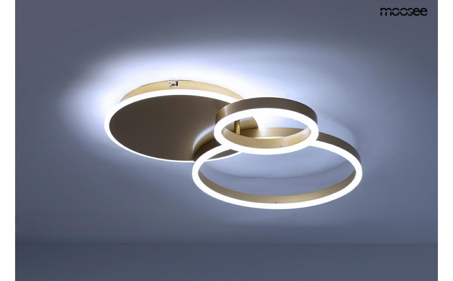 MOOSEE lampa sufitowa / plafon RINGS 3 złota