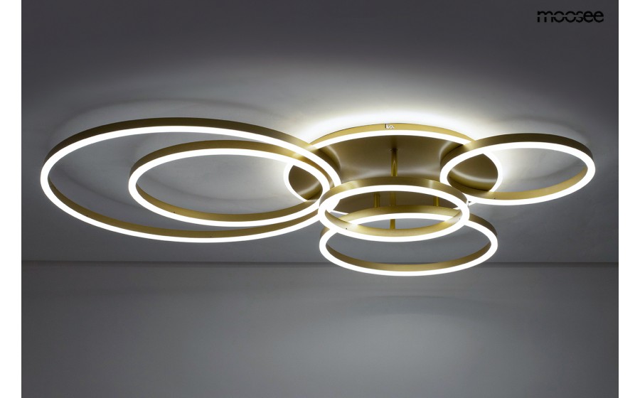 MOOSEE lampa sufitowa / plafon RINGS 6  złota