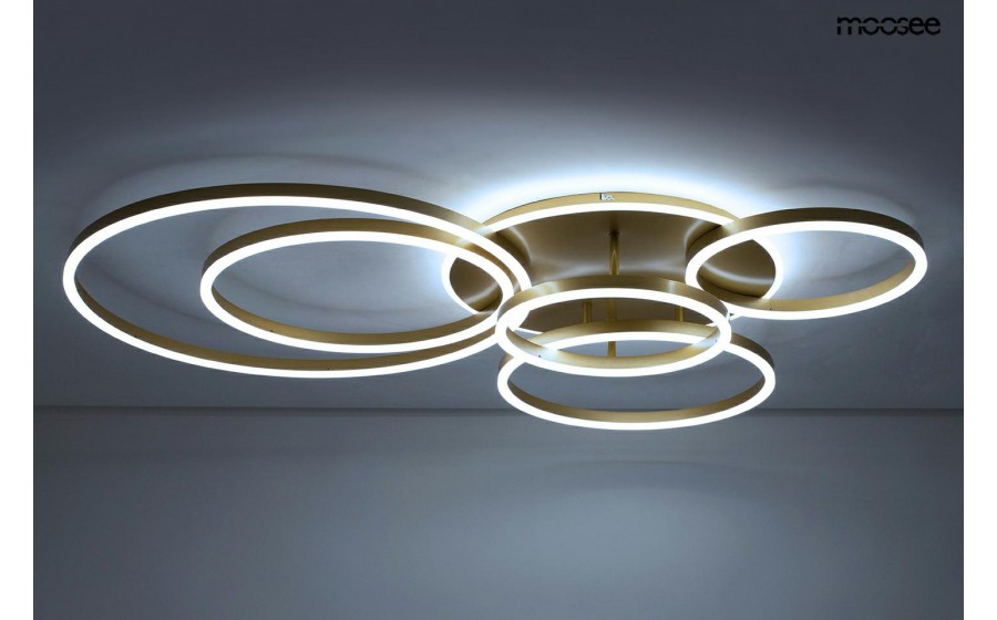 MOOSEE lampa sufitowa / plafon RINGS 6  złota