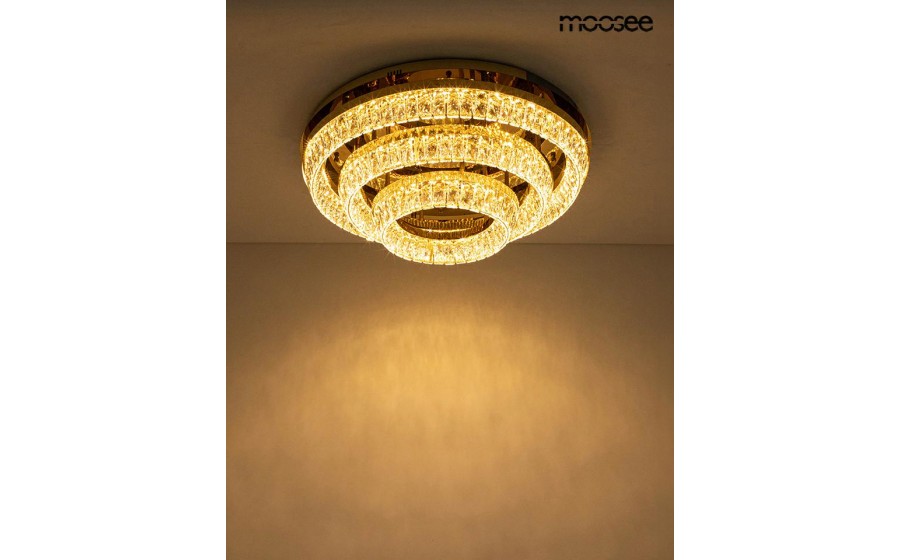 MOOSEE lampa sufitowa / plafon SAVOY 3  złota