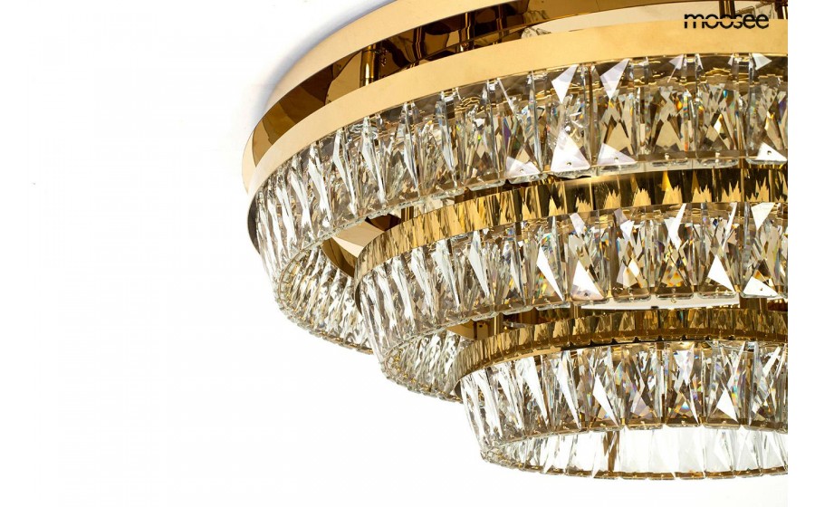 MOOSEE lampa sufitowa / plafon SAVOY 3  złota