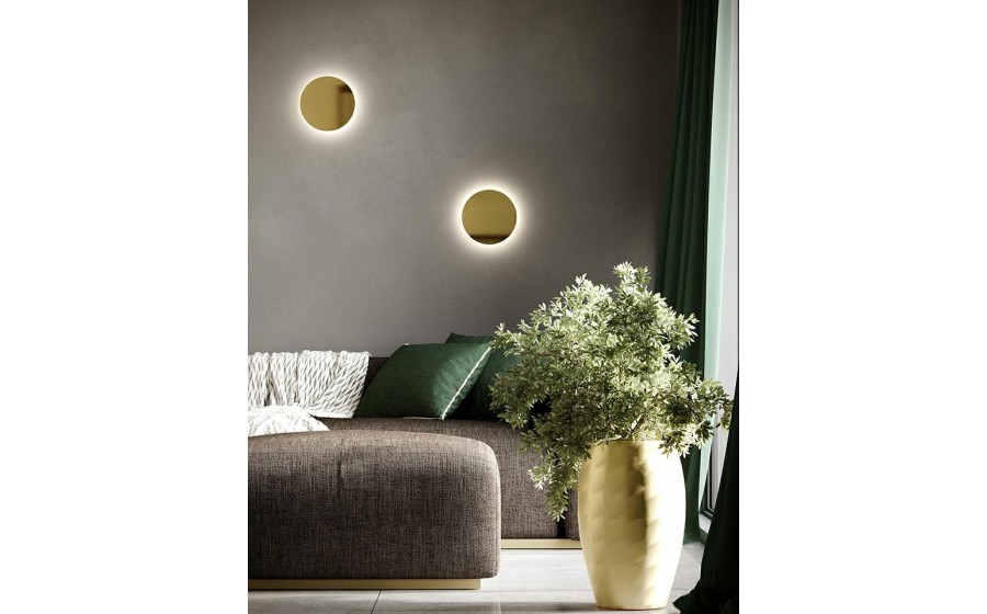 MOOSEE lampa ścienna SHADOW SUN 30 złota