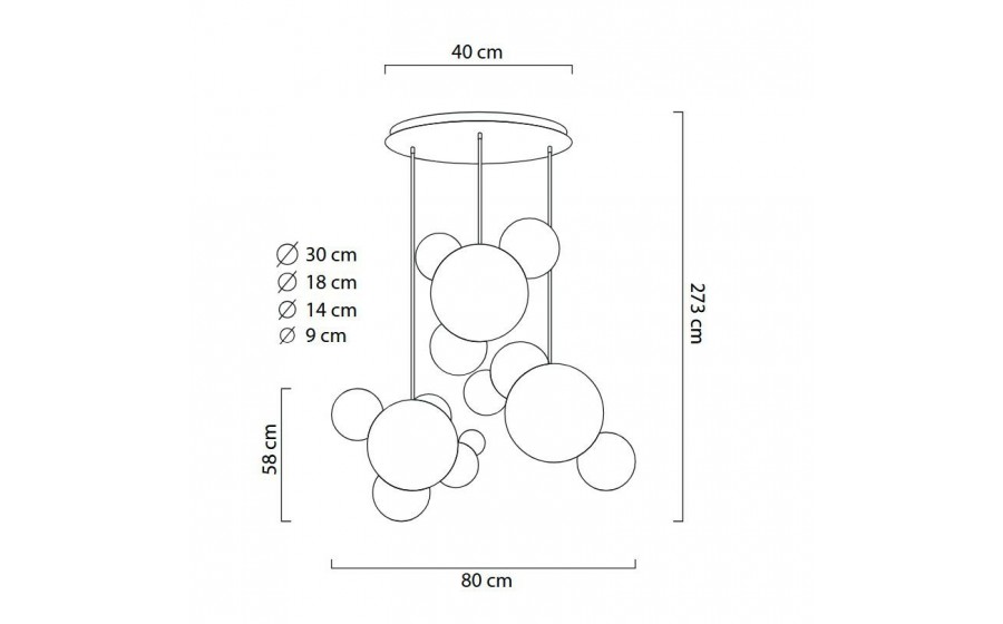 MOOSEE lampa wisząca CAPRI DISC 3 LED