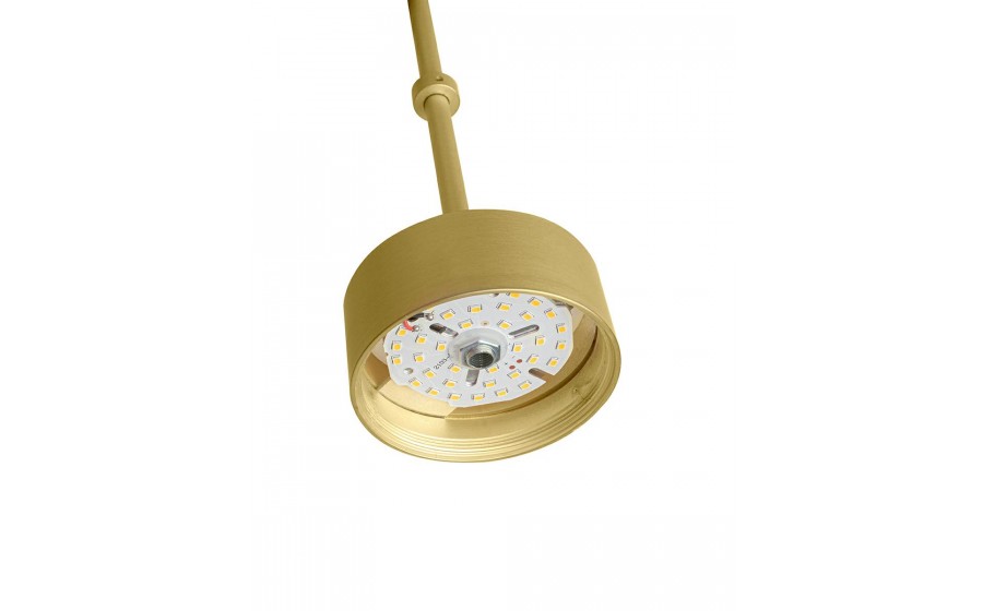 MOOSEE lampa wisząca CAPRI DISC 3 złota  - 180 LED, aluminium, szkło