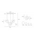 MOOSEE lampa wisząca CAPRI LINE 3 złota  / biała - 180 LED, aluminium, szkło