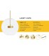 MOOSEE lampa wisząca CAPRI LINE 5 złota  - 300 LED, aluminium, szkło