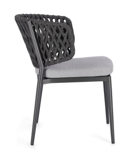 krzesło ogrodowe, aluminium, lina tetoron, poduszka akrylowa, NOELIA MOON,