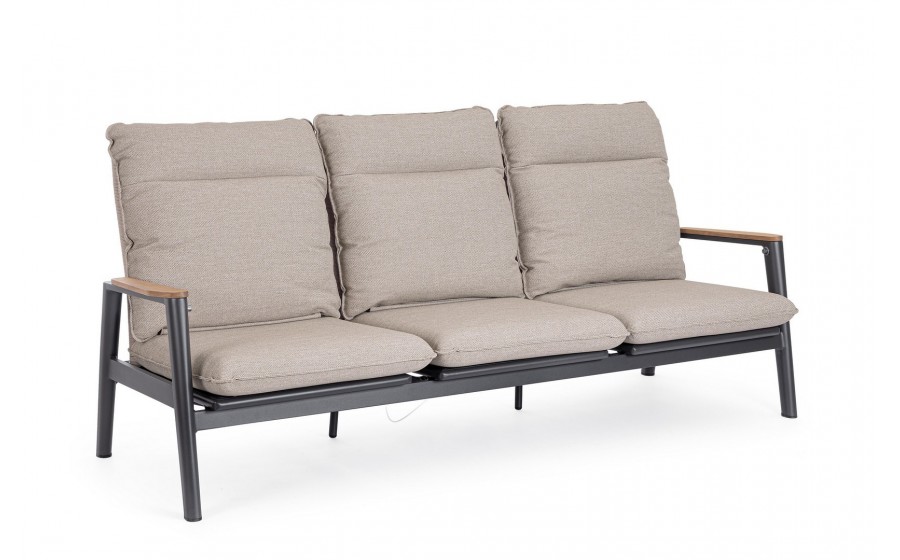 BIZZOTTO sofa 3-osobowa ogrodowa MIGUEL  beżowa