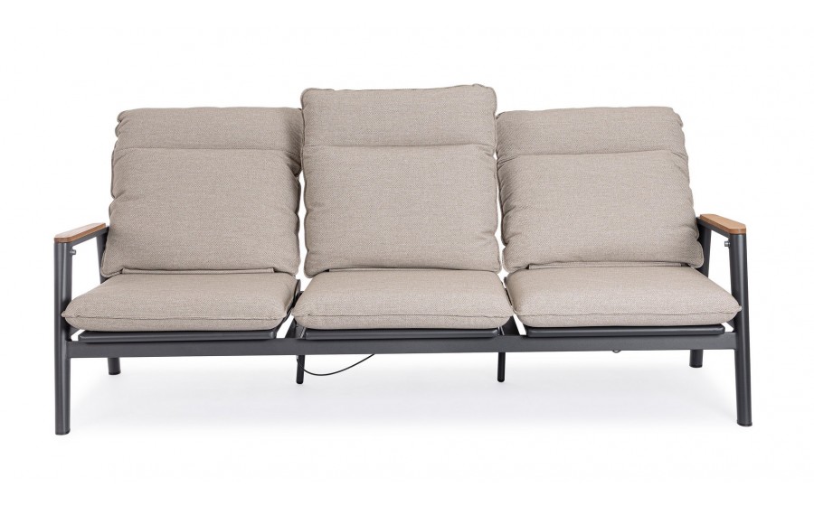 BIZZOTTO sofa 3-osobowa ogrodowa MIGUEL  beżowa