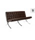 sofa, skóra naturalna, pikowanie, chromowana podstawa, design,