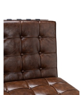 sofa, skóra naturalna, pikowanie, chromowana podstawa, design,