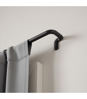 karnisz czarny mat, UMBRA TWILIGHT, regulowany karnisz, zaciemniający karnisz, metalowy karnisz, montaż bez narzędzi,