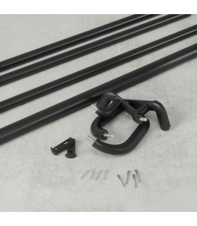 UMBRA karnisz, Twilight Double, czarny mat, karnisz metalowy, nowoczesne karnisze,