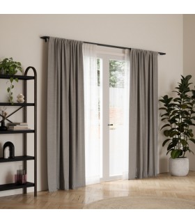 UMBRA karnisz, Twilight Double, czarny mat, karnisz metalowy, nowoczesne karnisze,