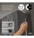 UMBRA karnisz TWILIGHT DOUBLE 76 - 213  cm czarny mat