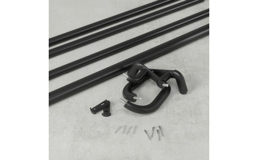 UMBRA karnisz TWILIGHT DOUBLE 168 - 365  cm czarny mat