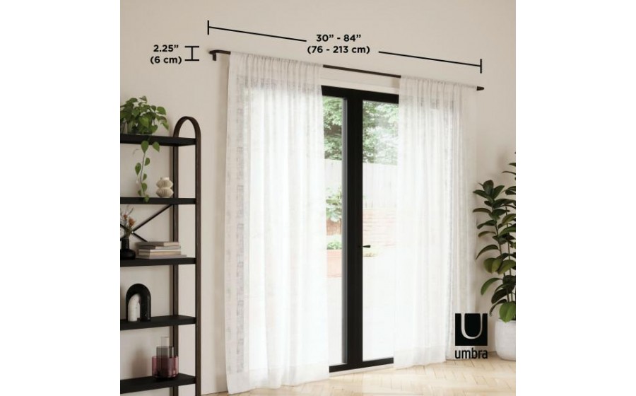 UMBRA karnisz TWILIGHT 76 - 213 cm  czarny mat