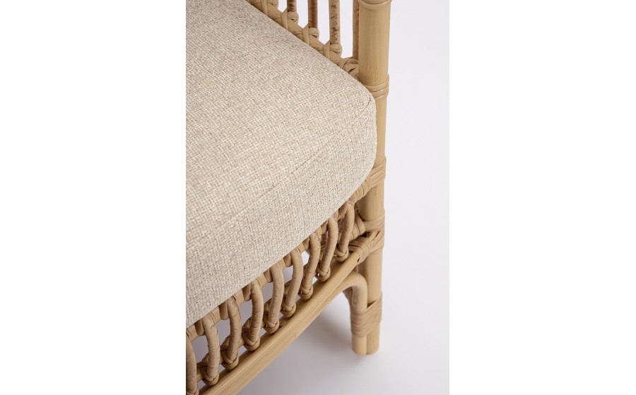 BIZZOTTO sofa 3-osobowa ogrodowa ADELMA  naturalna