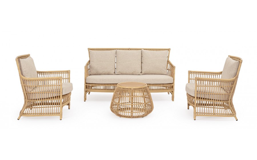 BIZZOTTO sofa 3-osobowa ogrodowa ADELMA  naturalna