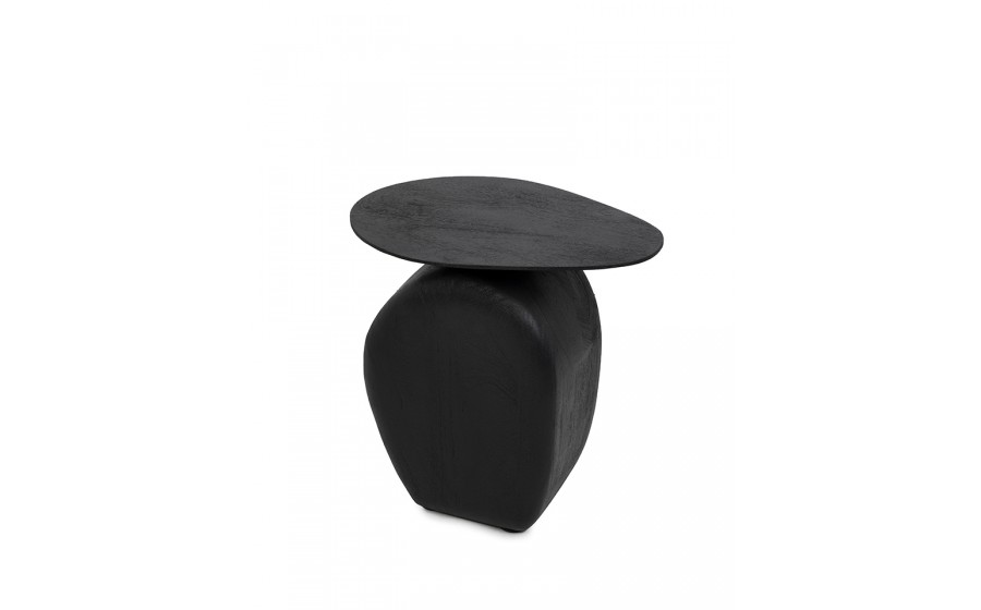 stolik Atlas, stolik czarny, nowoczesny design, drewno mango, stolik pomocniczy, meble designerskie,