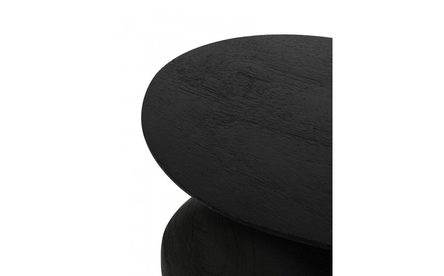 stolik Atlas, stolik czarny, nowoczesny design, drewno mango, stolik pomocniczy, meble designerskie,