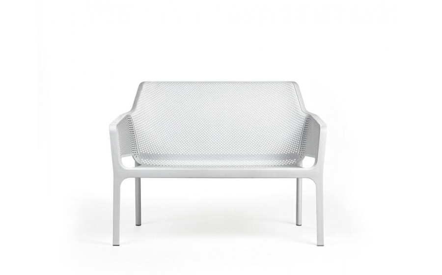 sofa ogrodowa NET, sofa NARDI biała, meble ogrodowe, sofa na taras, sofa ażurowa, ekologiczna sofa,