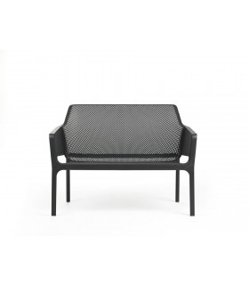 sofa ogrodowa NET, sofa NET szara, meble ogrodowe, minimalistyczna sofa, poduszka do sofy, sofa z recyklingu,