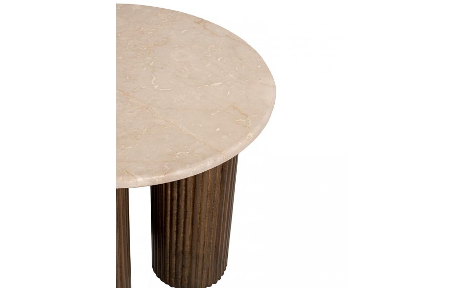 stolik RAGNO, marmur Boto Chino, drewno mango, elegancki stolik, stolik pomocniczy, kolekcja Ragno,