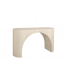 konsola Icaro, drewno mango, minimalistyczny design, beżowa konsola, artystyczny akcent, meble Icaro,