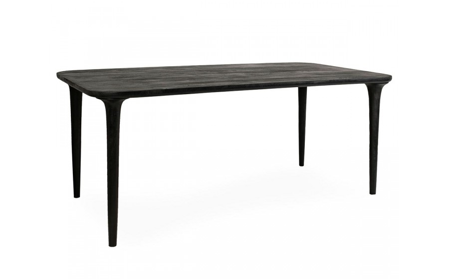 stół LAMINAR 200, drewno mango, stół czarny, stół jadalniany, minimalistyczny design, matowy stół,