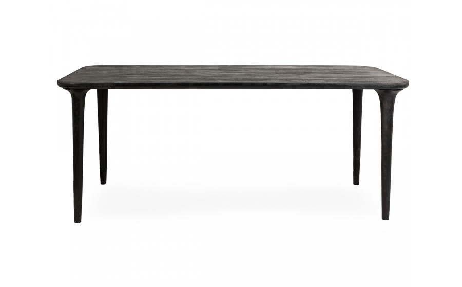 stół LAMINAR 200, drewno mango, stół czarny, stół jadalniany, minimalistyczny design, matowy stół,