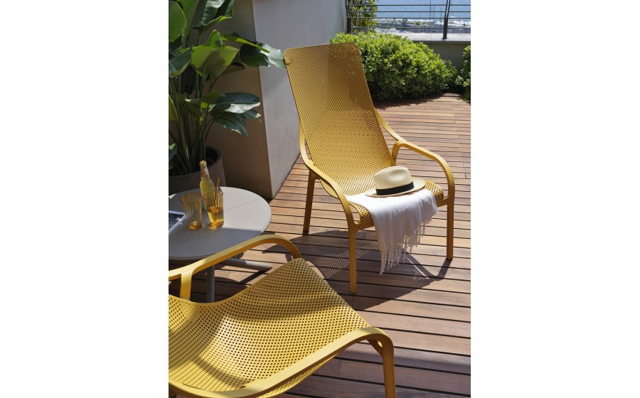 NARDI fotel ogrodowy NET LOUNGE żółty